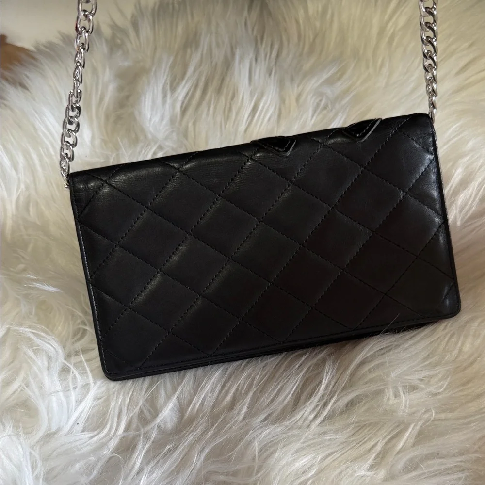 CHANEL Black Quilted Patent‎ Wallet - Certificate